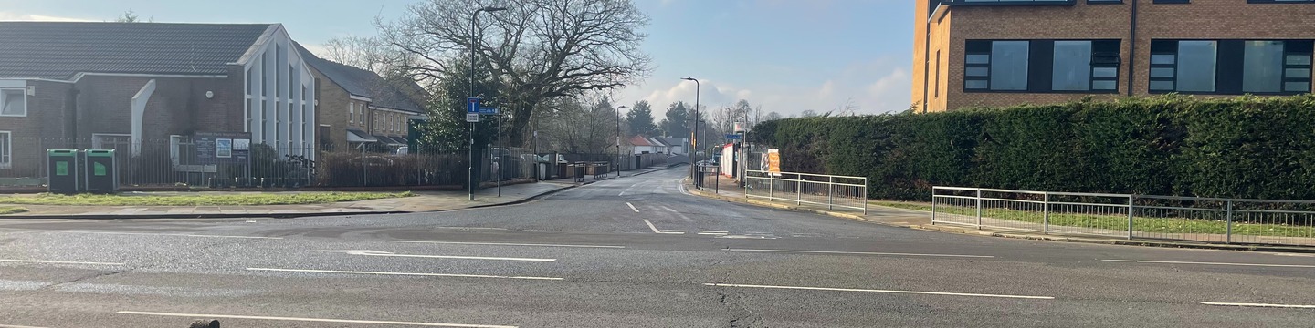 Photograph showing the existing Eastcote Lane and Eastcote Lane North junction