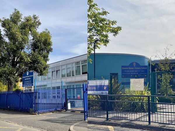 Image showing Viking Primary School on the left and Downe Manor Primary School on the right.